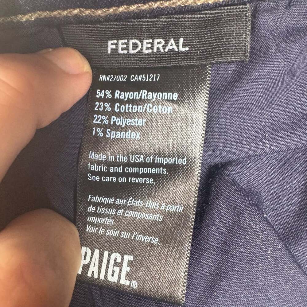 Paige Jeans Size 31 Dark Blue Denim Slim Straight - Picture 8 of 14